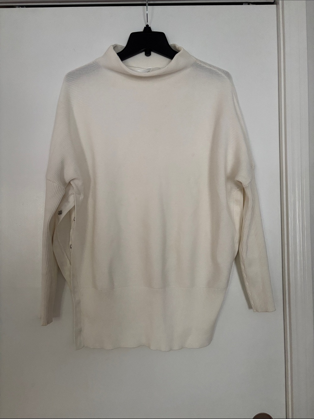 Cream Mock Neck Breastfeeding Sweater
